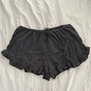 Brandy Melville Black and White Striped Shorts